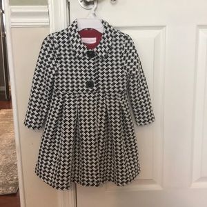 Bonnie Baby Houndstooth Coat & Red Dress